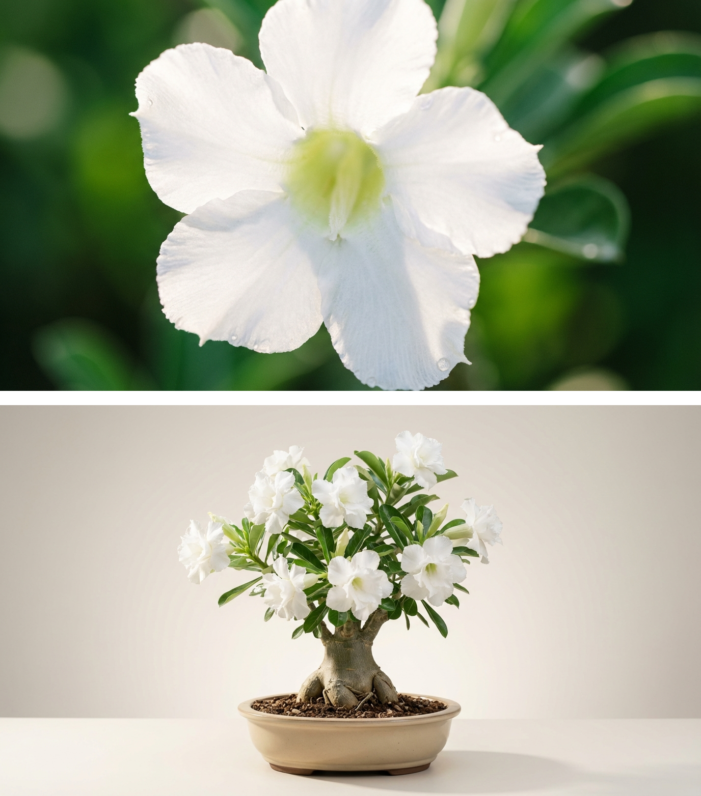 Rosa do Deserto Branca