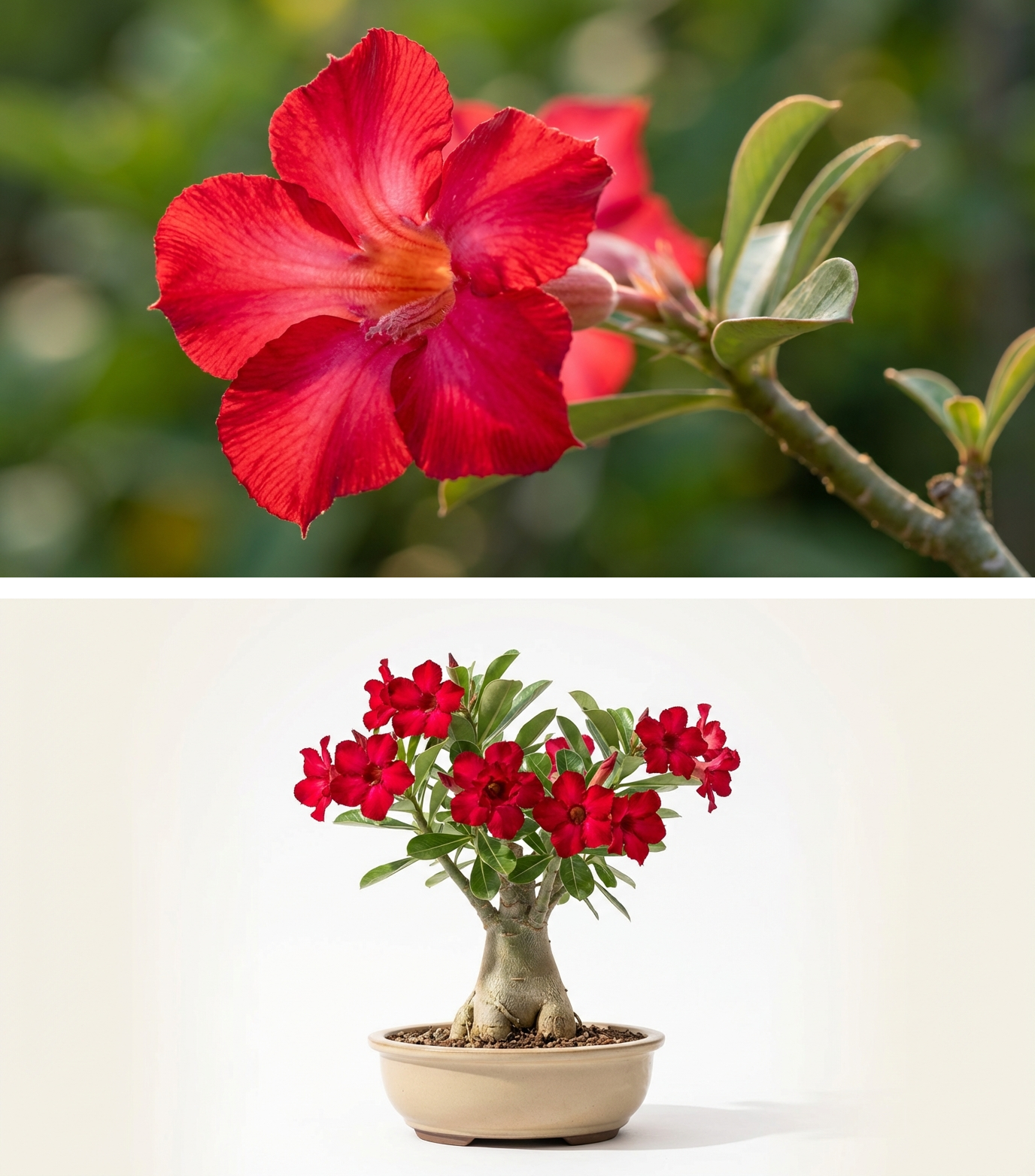 Rosa do Deserto Vermelha